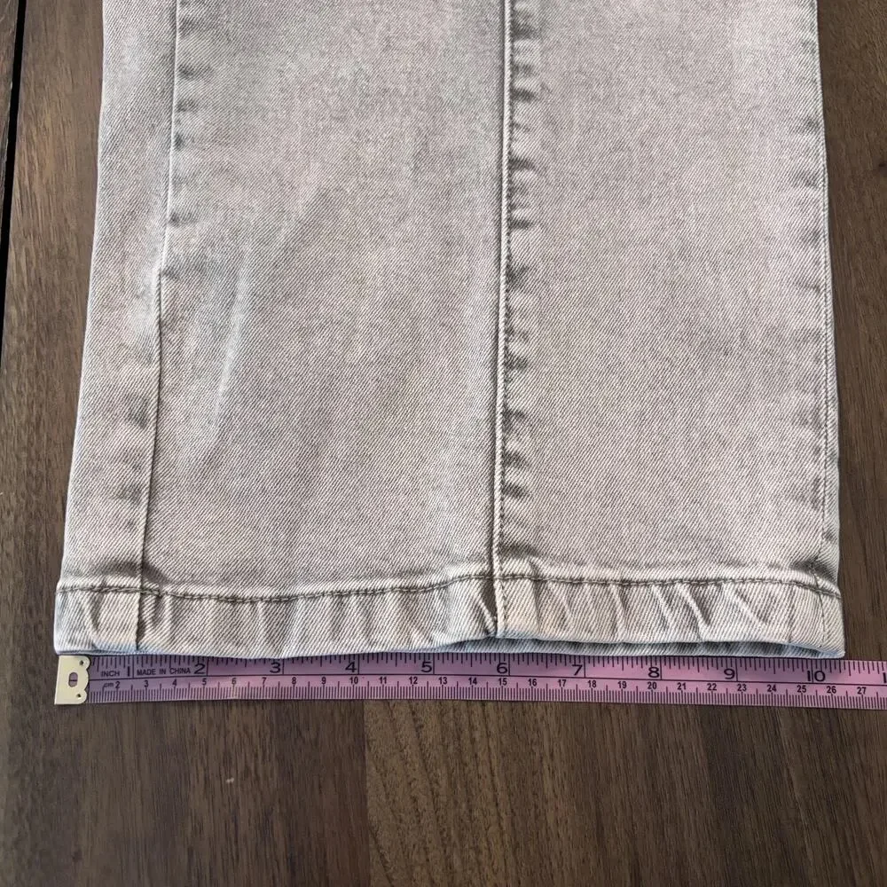 Driftwood Jeans Royce Cargo Wide Leg Straight Leg Acid Wash Womens Plus W24 L27
